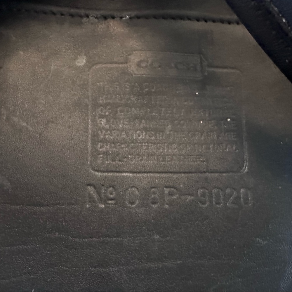 Vintage Coach Ergo Black Leather Shoulder Bag 9020 • 90s Rare- Mini-Made in USA - Picture 9 of 11